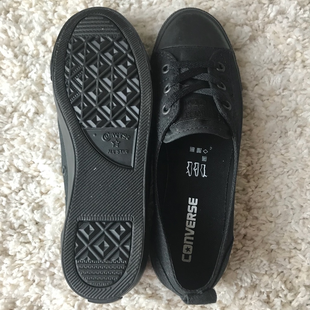 Never worn all black ballet women converse.
